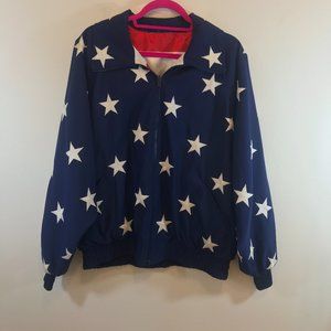 American Flag Bomber Style Jacket Large XL